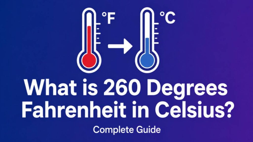 What is 260 Degrees Fahrenheit in Celsius
