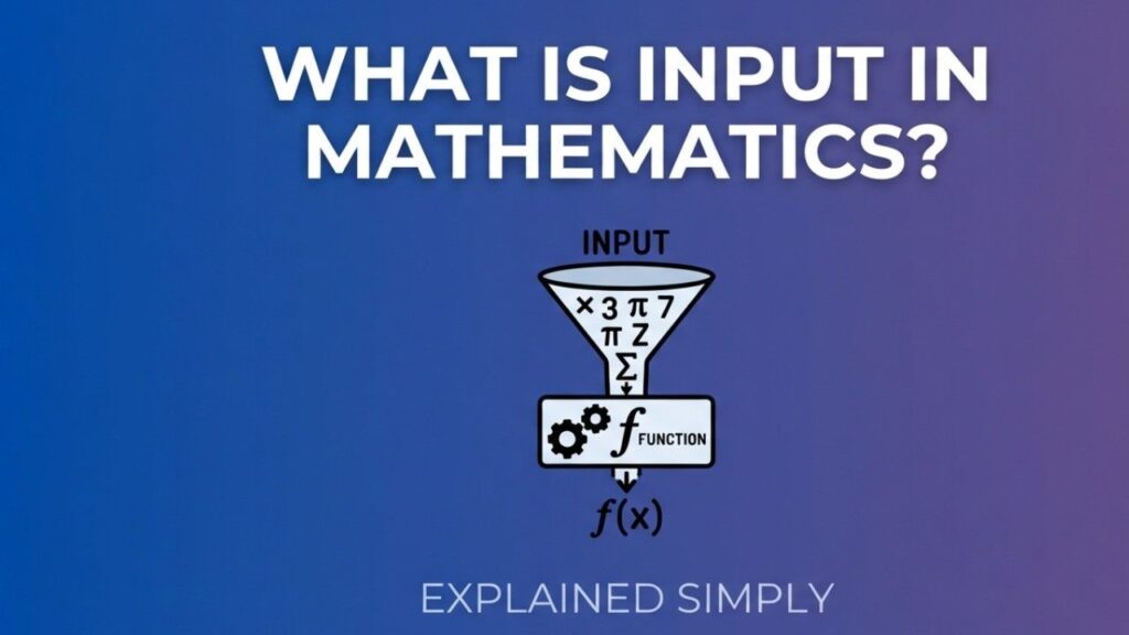 What is Input in Mathematics