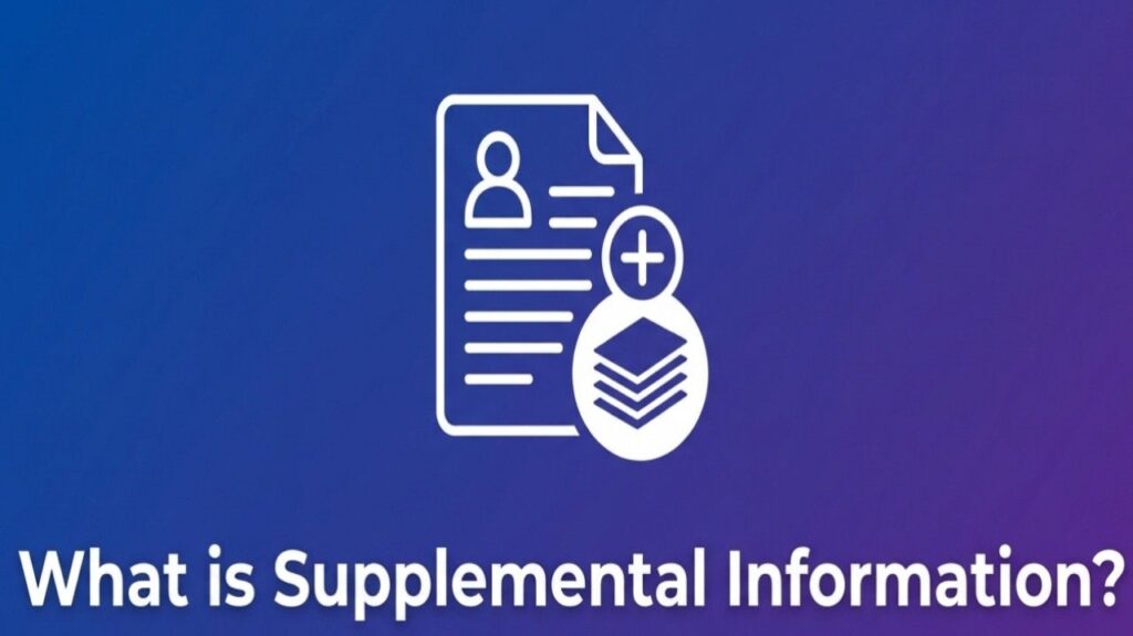 What is Supplemental Information on a Job Application