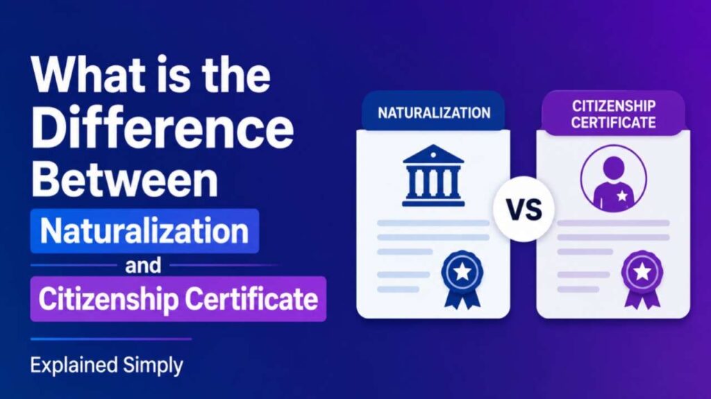 What is the Difference Between Naturalization and Citizenship Certificate