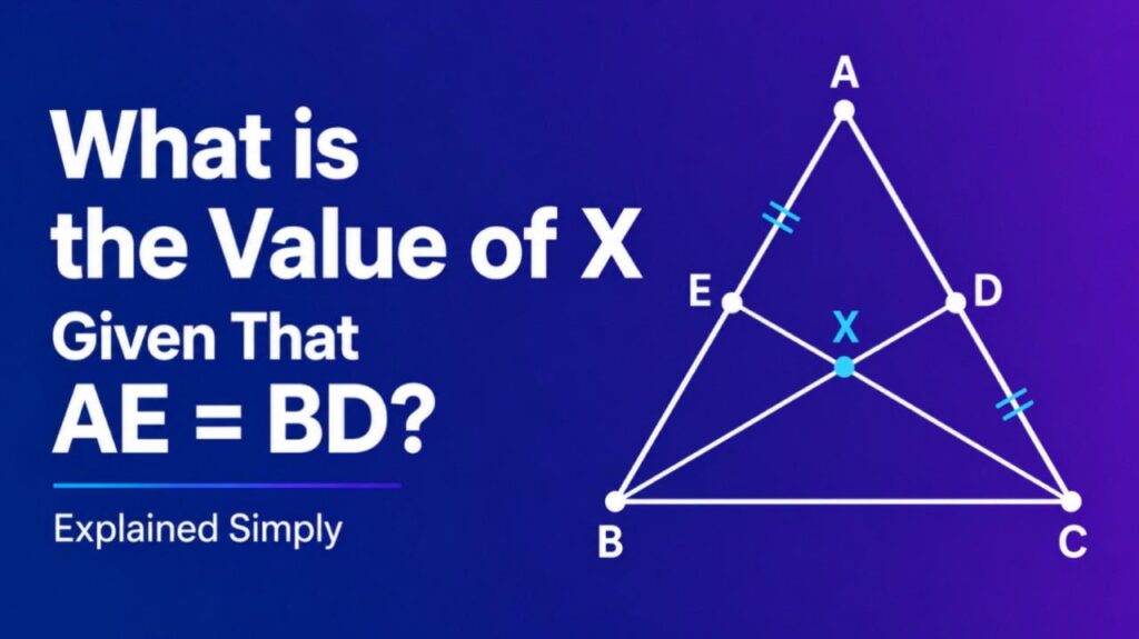 What is the Value of X Given That AE = BD