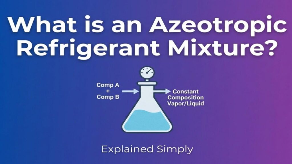 What is unique about an azeotropic refrigerant mixture