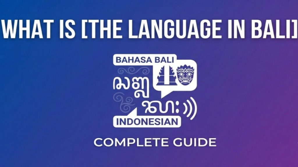 what is the language in bali
